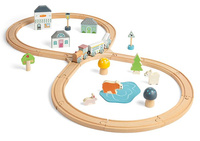 Kolejka dla dzieci drewniana ósemka Miś i zwierzęta Bigjigs Toys