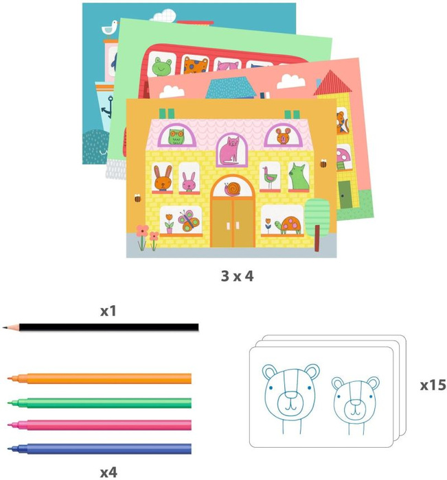 Zestaw zrób to sam odrysowywanie Djeco