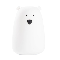 Miś Duży Lampka Silikonowa Biała Rabbit & Friends