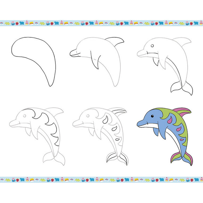 Rysowanie krok po kroku z brokatowymi markerami 20 rysunków i kolorowanek