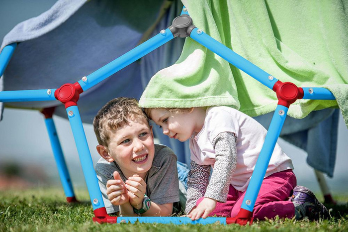 Drabinka dla dzieci Dome Climber niebieska Plac zabaw Lil' Monkey