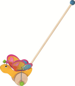 Drewniana Zabawka na kiju do pchania Motyl Labelle Goki