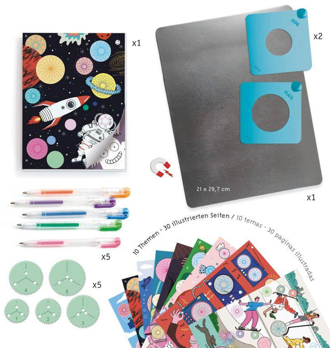 Zestaw artystyczny dla dzieci spirale Motywy Djeco