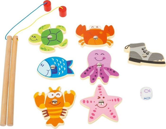 Drewniana gra zręcznościowa z magnesami Dziecięce wędkowanie Small Foot