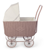 Wózek zabawkowy Doll Pram Retro Rattan Rose Astrup