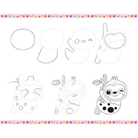 Zestaw kreatywny dla dzieci Rysowanie krok po kroku Modele kawaii Janod