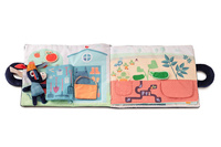 Materiałowa edukacyjna książeczka z mini przytulanką Osiołek Ignace Lilliputiens