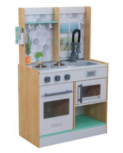 Kuchnia drewniana dla dzieci Lets Cook Natural z światłem i dźwiękiem KidKraft