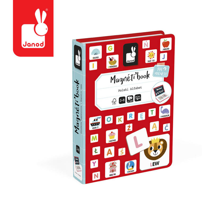 Magnetyczna układanka Polski Alfabet Magnetibook Janod