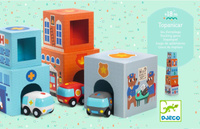 Klocki tekturowe dla najmłodszych TopaniCar Djeco