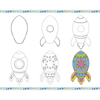 Rysowanie krok po kroku z brokatowymi markerami 20 rysunków i kolorowanek