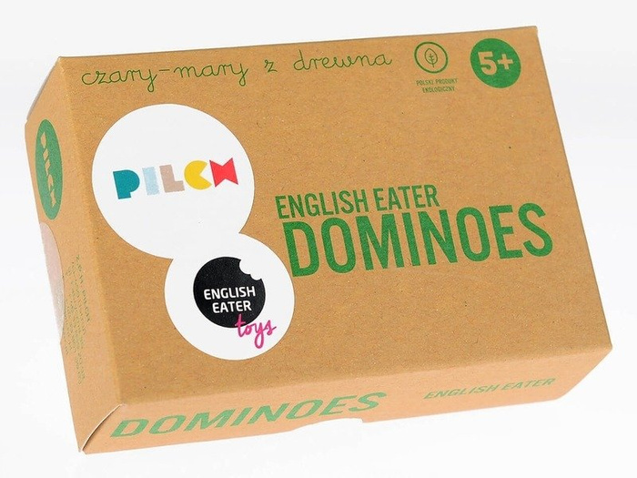 Drewniana gra pamięciowa Językowe domino English Eater Pilch
