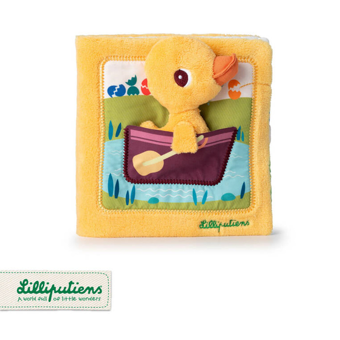 Książeczka aktywizująca z mini-przytulanką Na farmie Kaczorek Gaspard Lilliputiens