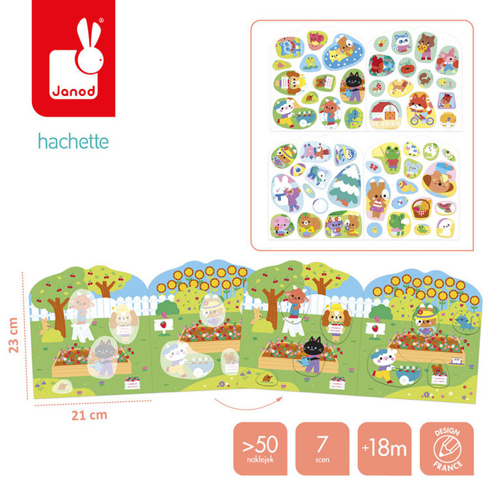 Książeczka z naklejkami Wieś Janod