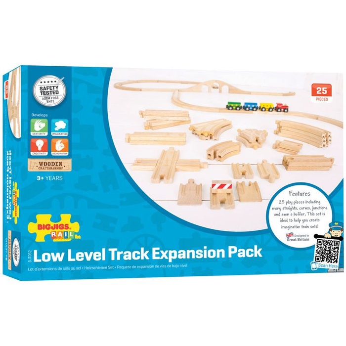Zestaw torów. 25 różnych elementów, Bigjigs Rail