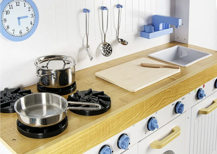 Drewniana kuchnia dla dzieci emitująca dźwięk i światło Morskie fale