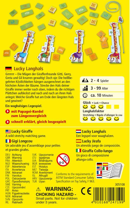 Planszowa gra dla dzieci Szczęśliwa żyrafa Haba