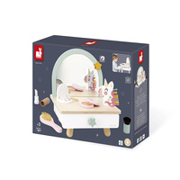 Toaletka drewniana z akcesoriami Jednorożec Janod 