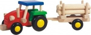 Drewniany traktor z balami, BAJO