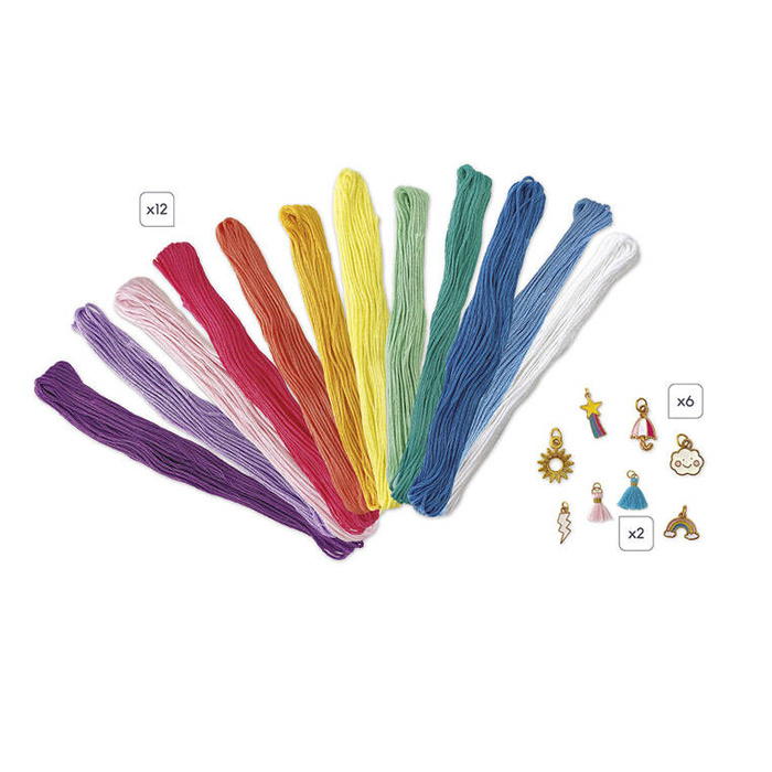 Zestaw kreatywny robienie biżuterii Tęczowe bransoletki 30 szt. Janod