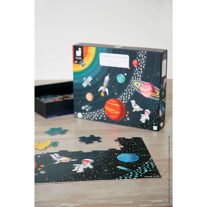 Puzzle edukacyjne Układ słoneczny 100 elementów 5+, Janod