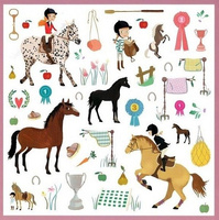 Zestaw naklejek dla dzieci, 160 części. Konie, Djeco