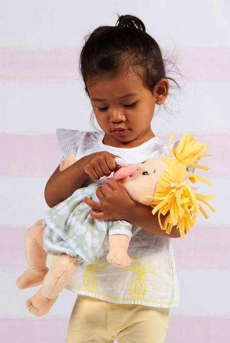 Przytulanki dla dzieci, lalki. Blondynka ze smoczkiem, Manhattan Toy, Baby Stella