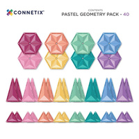 Klocki magnetyczne Connetix Pastel Geometry Pack 40 el
