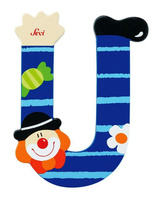 Drewniana literka. Klaun "U", Sevi