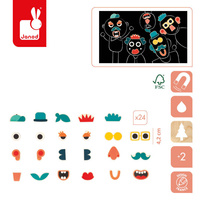 Magnesy drewniane Portrety 24 szt. Janod