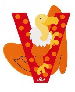 Drewniana literka. Orzeł "V", Sevi