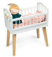 Drewniane łóżeczko dla lalki w skandynawskim stylu Astrup