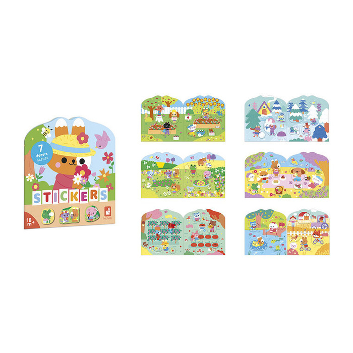 Książeczka z naklejkami Wieś Janod