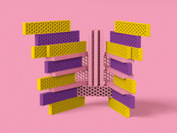 Klocki dla dzieci Słodki Domek Mini Box Bioblo 40 elementów