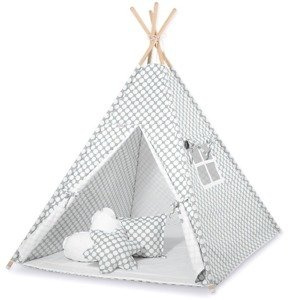 Namiot dla dzieci Tipi szaro-biała kryjówka Bobono