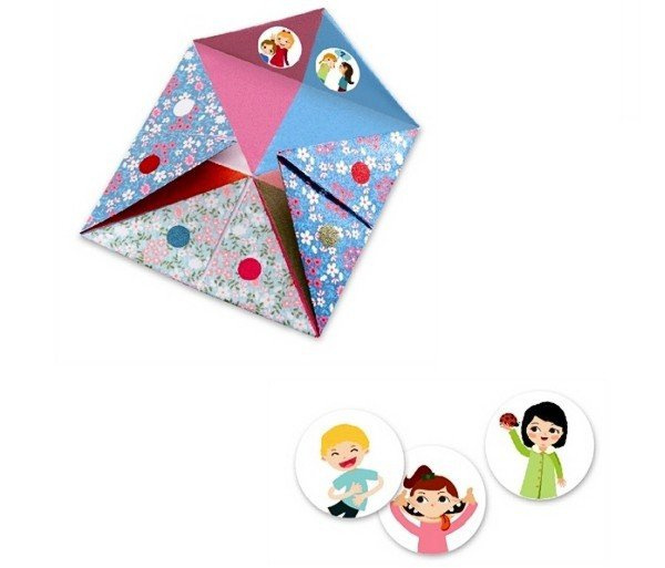 Zestaw papierów do origami z naklejkami. Wyzwanie, Djeco