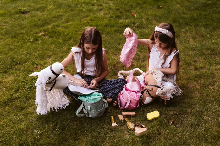 Torba na akcesoria do Hobby Horse Astrup sztruksowa różowa