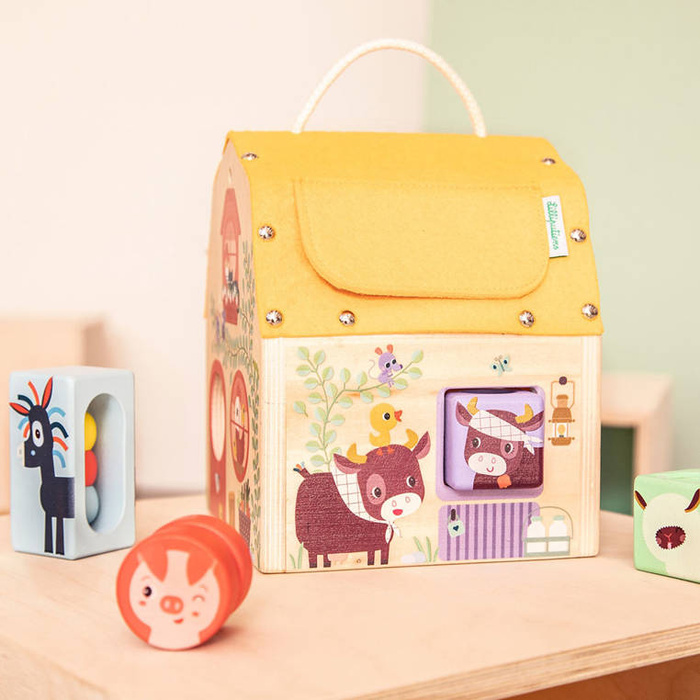 Drewniany domek dźwiękowy aktywizujący Farma Lilliputiens