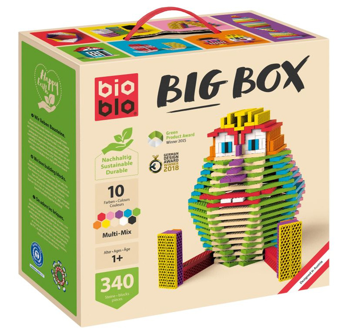 Klocki dla dzieci kolorowy Big Box Bioblo 340 elementów
