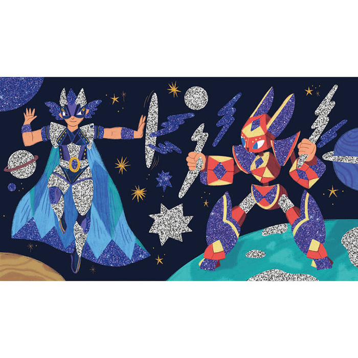 Zestaw kreatywny dla dzieci Brokat Bohaterowie Janod