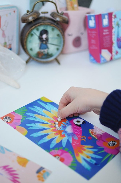 Zestaw artystyczny Czarodziejskie cyrkonie Piękne ptaki, Janod