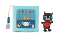 Miękka książeczka z przytulanką Smacznego! Wilk Louis Lilliputiens