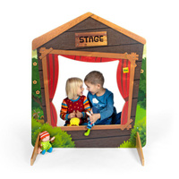 Drewniana scenka do odgrywania ról Zabawa w teatr Erzi