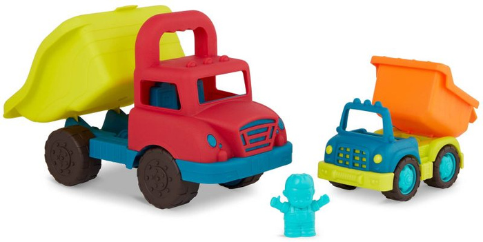 Zestaw dwóch wywrotek dla dzieci ciężarówki Grab-n-Go Truck Set B.Toys
