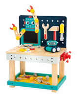 Drewniany stół warsztatowy dla małego majsterkowicza Robot Brico Kids Janod