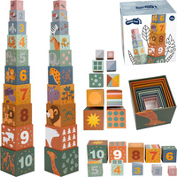 Kostki do układania wieży Safari z cyframi Small Foot