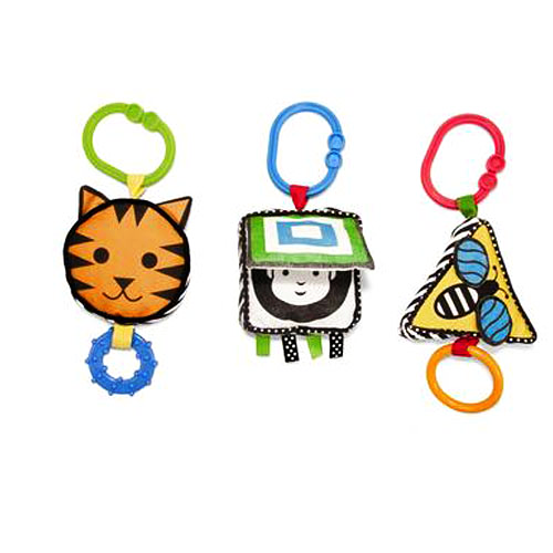 Zabawka dla niemowląt, zawieszki do wózka. Odkrywaj kształty, Manhattan Toy