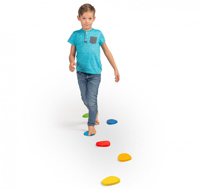 Ścieżka równoważna drewniane kolorowe kamienie Erzi