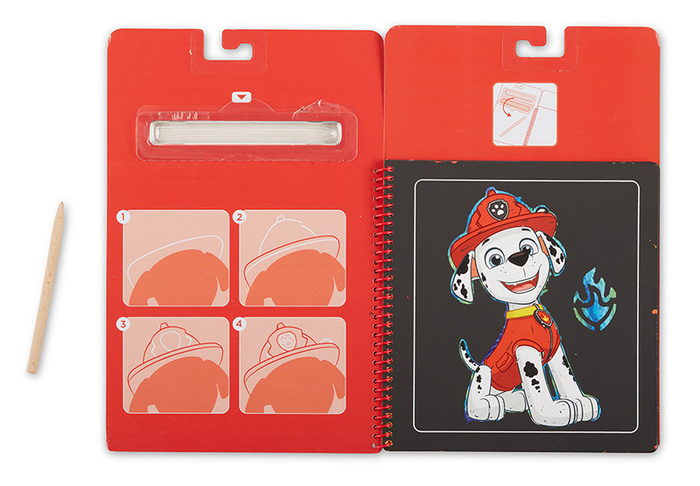 Wydrapywanka zdrapywanka z książką Psi Patrol Scratch Art Pad – Marshall Melissa and Doug