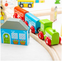 Kolejka drewniana, 101 elementów. W mieście, Bigjigs Rail
